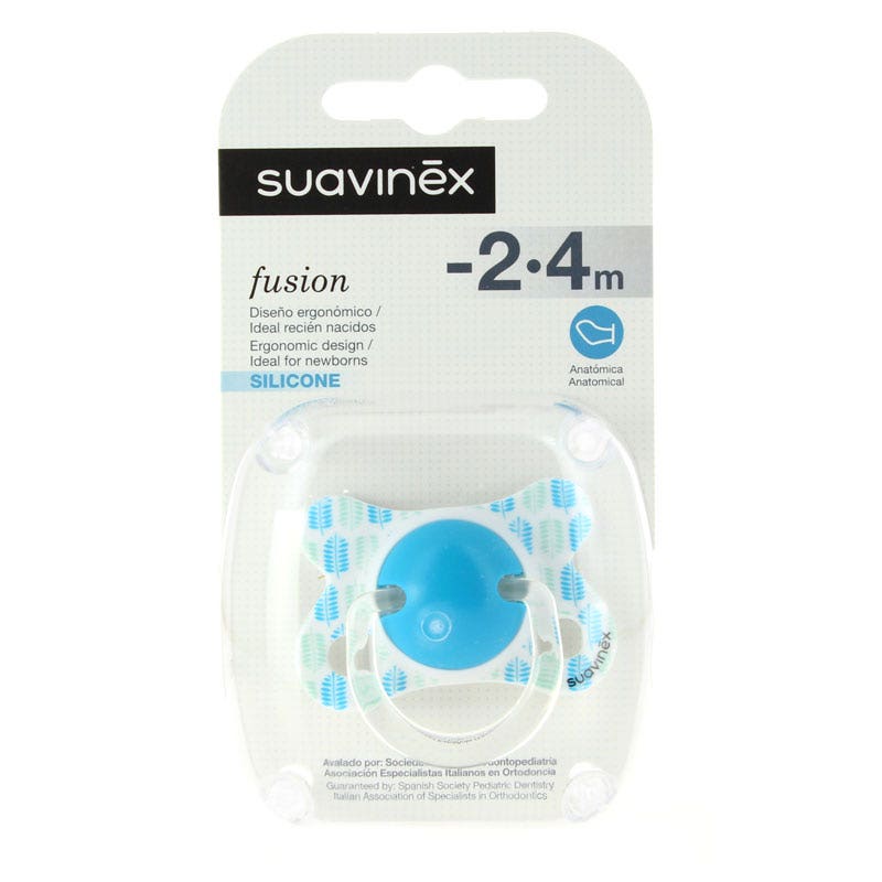 SUAVINEX Fusion Ciuccio Tettarella Anatomica in Lattice +18 Mesi x2 (Rocket  Blue)